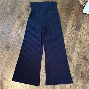 High-Waisted Anthropologie Navy Wide-Leg Pants NWT